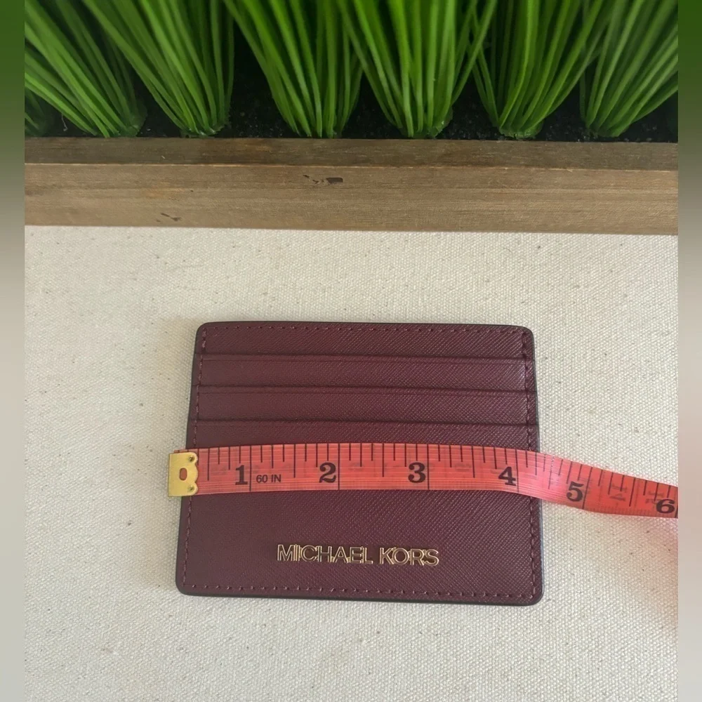 Michael Kors NWT Merlot Jet Set Travel Card Case